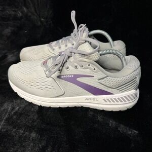 Brooks Ariel 20 1203151D009 Womens US 9.5 D Running Shoes Gray Purple Sneakers